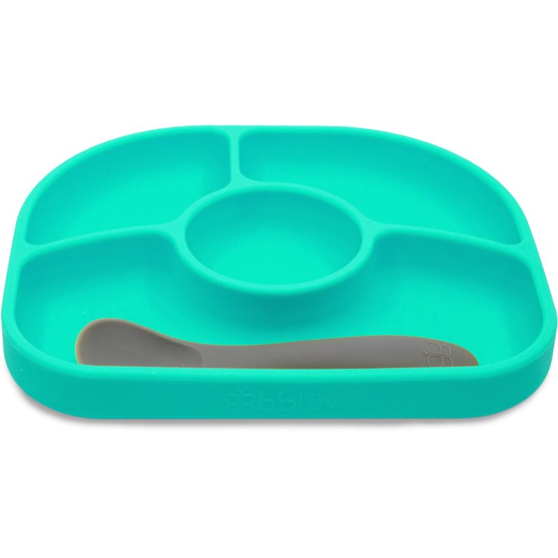 BBLUV Yumi divided plate Aqua 1 pc