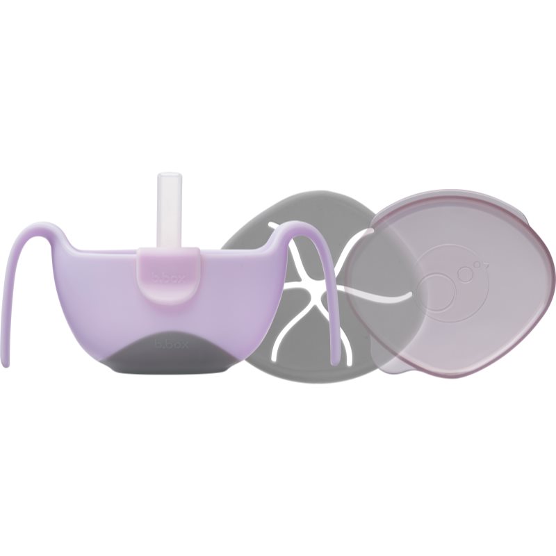 b.box 3 in 1 Bowl & Straw miska s brčkem Strawberry 250 ml