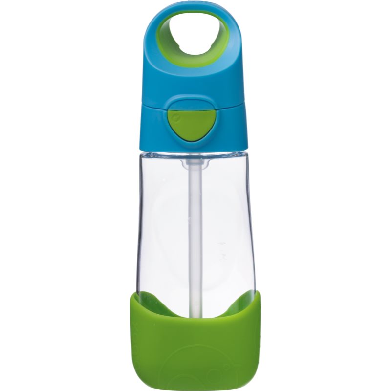 B.Box Bottle with Straw láhev s brčkem Blue Green 450 ml