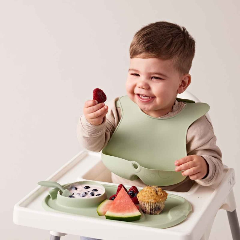 b.box Silicone Bib podbradníček Sage 4m+ 1 ks