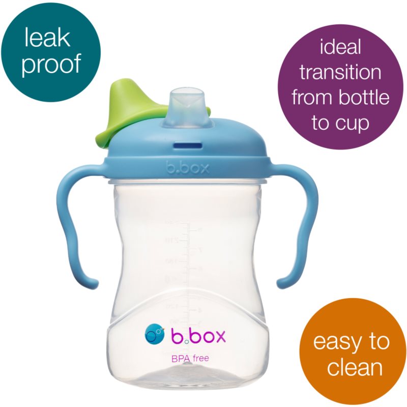 b.box Spout Cup hrnek s držadly Blueberry 4m+ 240 ml (obrázek 5)