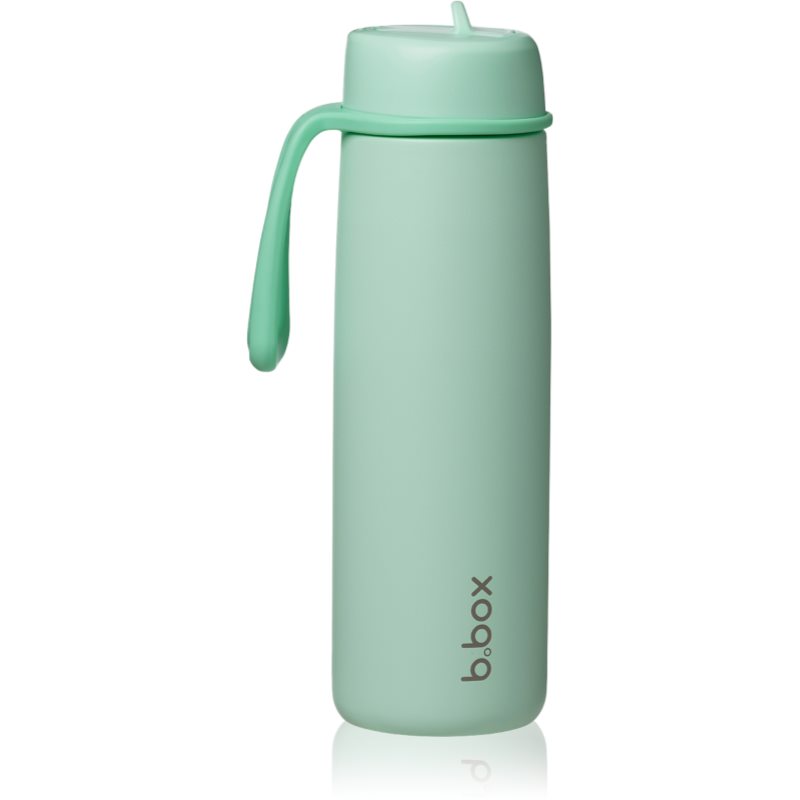B.Box Stainless Steel Thermos Bottle Thermoflasche mit Strohhalm Spearmint 690 ml