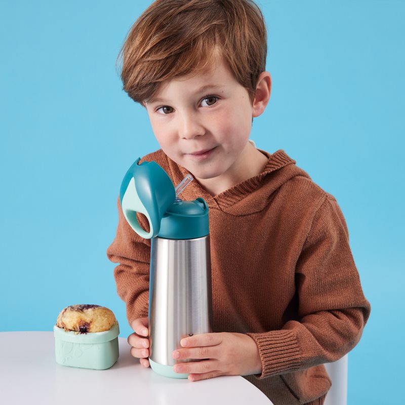 b.box Insulated Drink Bottle termoska s brčkem Emerald Forest 500 ml (obrázek 3)