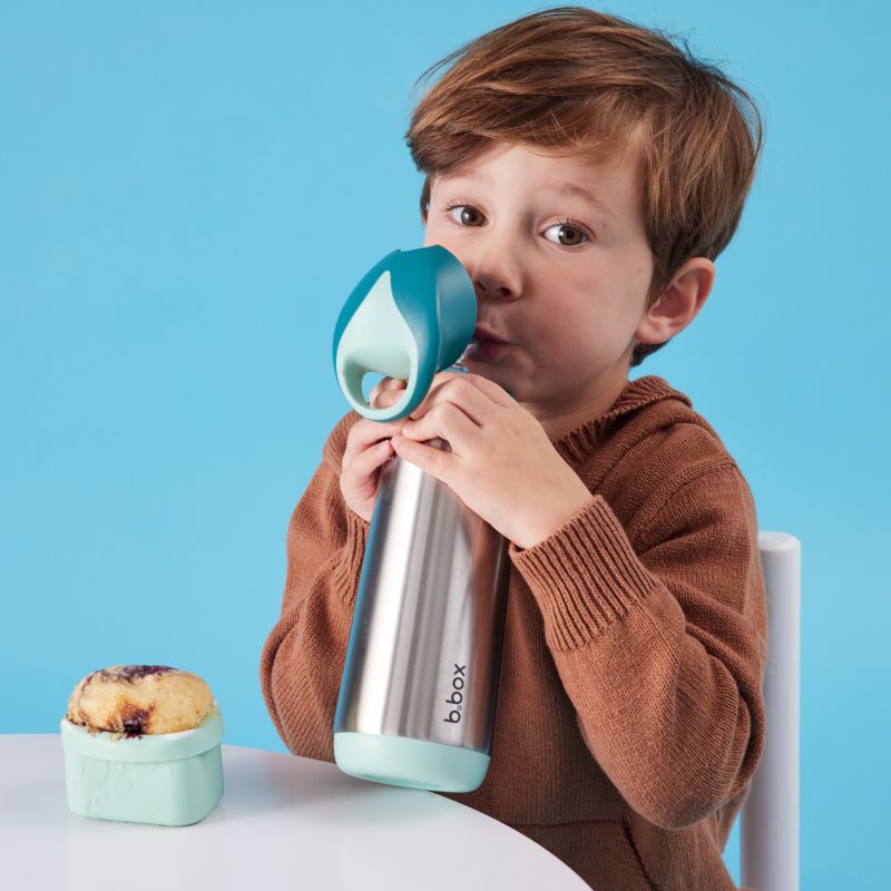 b.box Insulated Drink Bottle termoska s brčkem Emerald Forest 500 ml (obrázek 4)