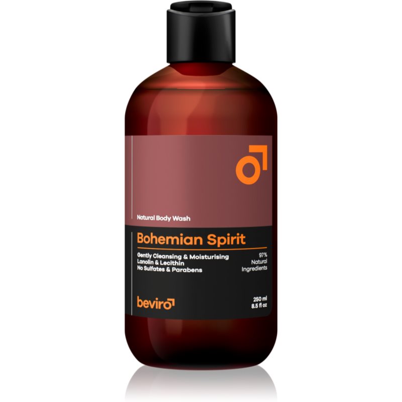Beviro Natural Body Wash Bohemian Spirit Duschgel für Herren 250 ml