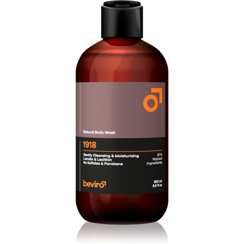 Beviro Natural Body Wash 1918 sprchový gel pro muže 250 ml