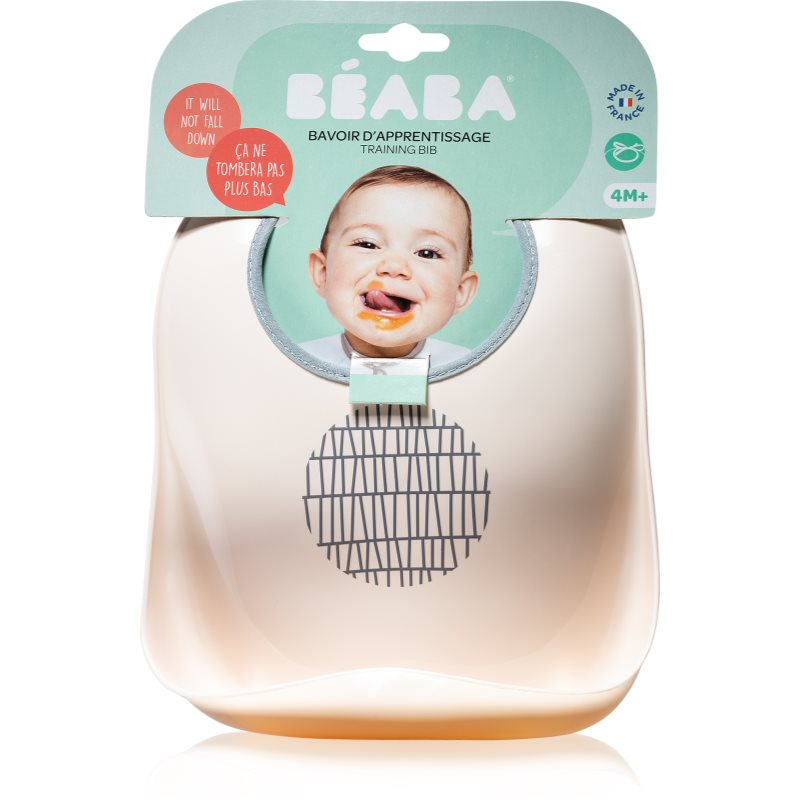 Beaba Beaba Training Bib 4 months+ σαλιάρα Pink Grid 1 τμχ