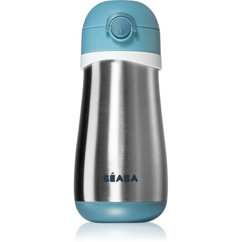 Beaba Stainless Steel Bottle With Handle termosz bögre Windy Blue 350 ml