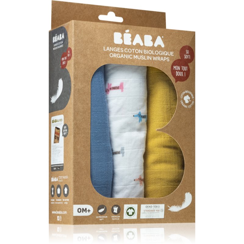 Beaba Cotton Muslin Cloths конверт Dog 3 кс