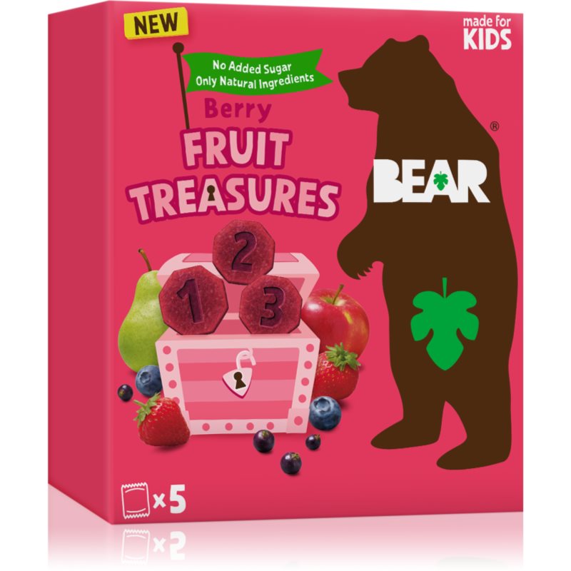 BEAR Fruit Treasures Mango & Marakuja sušené ovocie 5x20 g