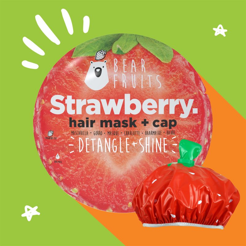 Bear Fruits Strawberry маска для волосся для блиску та шовковистості волосся