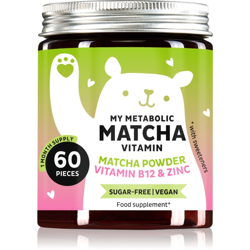 Bears With Benefits My Metabolic Matcha Vitamin gumové medvedíky na podporu metabolizmu 60 ks