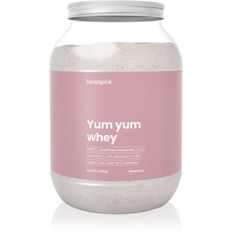 BeastPink Yum Yum Whey syrovátkový protein pro ženy příchuť Strawberry Splash 1000 g