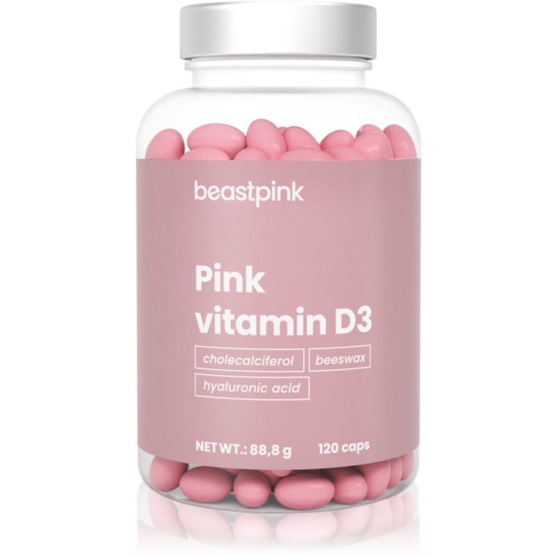 BeastPink Pink Vitamin D3 podpora normálního stavu kostí a zubů 120 cps