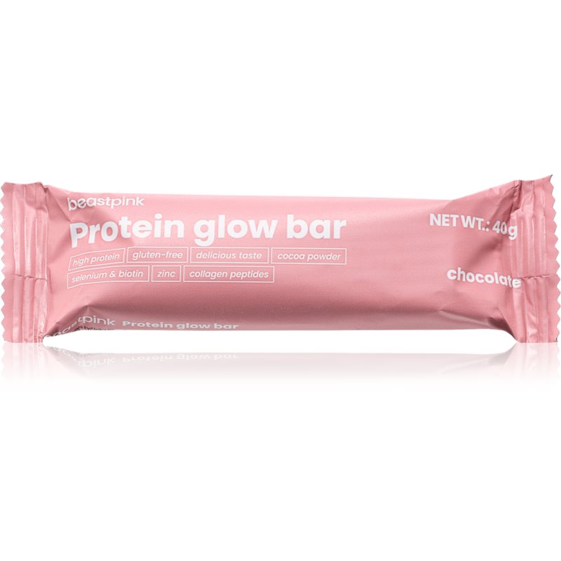 BeastPink Protein Glow Bar proteinová tyčinka s kolagenem příchuť Chocolate 40 g