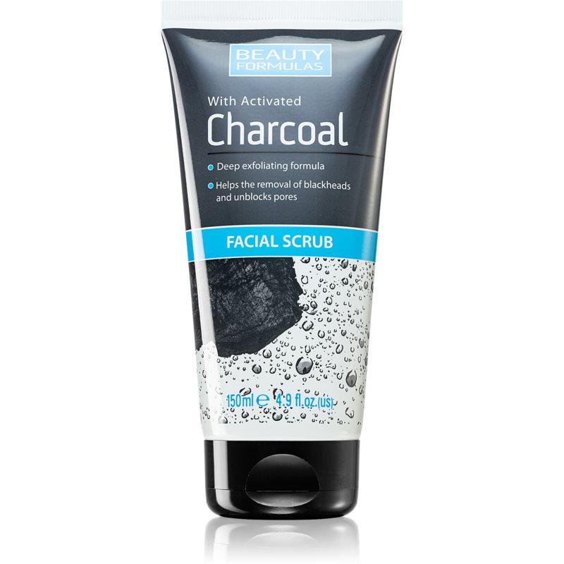 Beauty Formulas Charcoal veido šveitiklis su aktyvintosiomis anglimis 150 ml