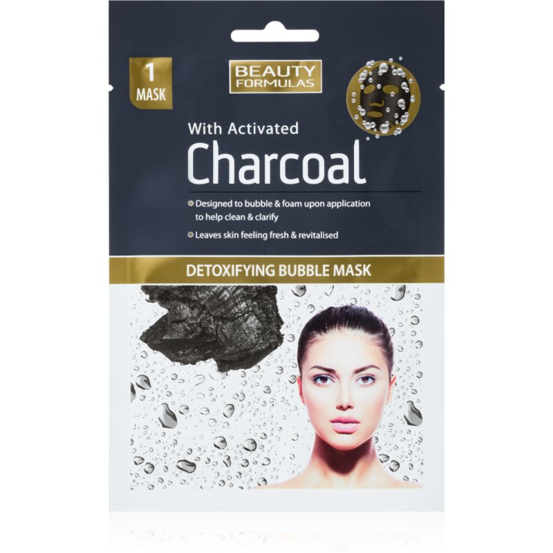 Beauty Formulas Charcoal tisztító arcmaszk aktív szénnel 1 db