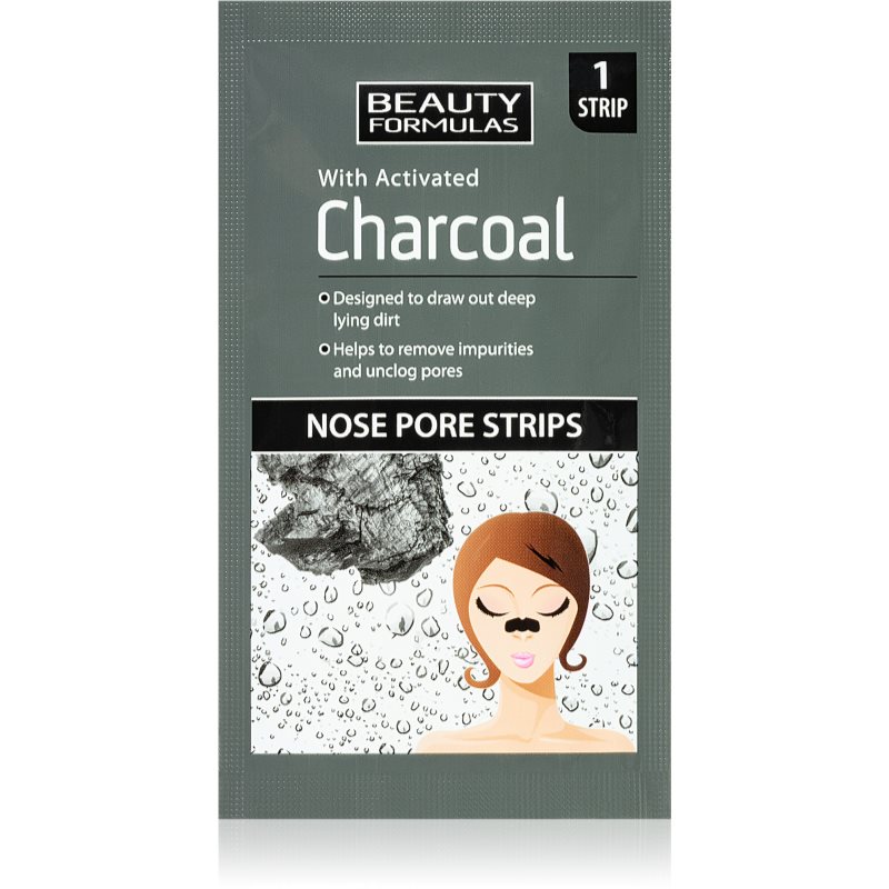 Beauty Formulas Charcoal Nose Pore Strips Against Blackheads 6 Pc