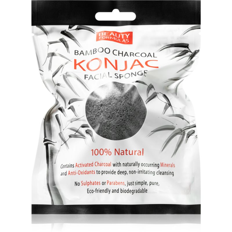 Beauty Formulas Charcoal Gentle Exfoliating Sponge with activated charcoal 1 pc
