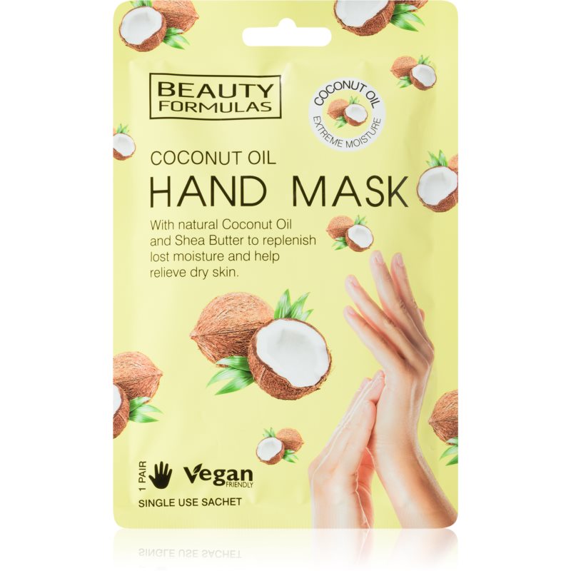 Beauty Formulas Coconut Oil глибоко зволожуюча маска для рук 1 кс