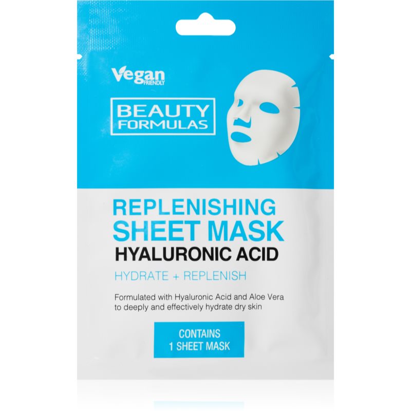 Beauty Formulas Hyaluronic Acid Nährende Tuchmaske 1 St.