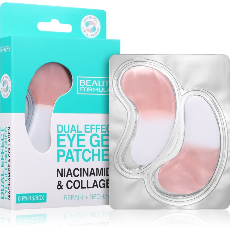 Beauty Formulas Eye Gel Patches spevňujúce gélové vankúšiky pod oči 6 ks