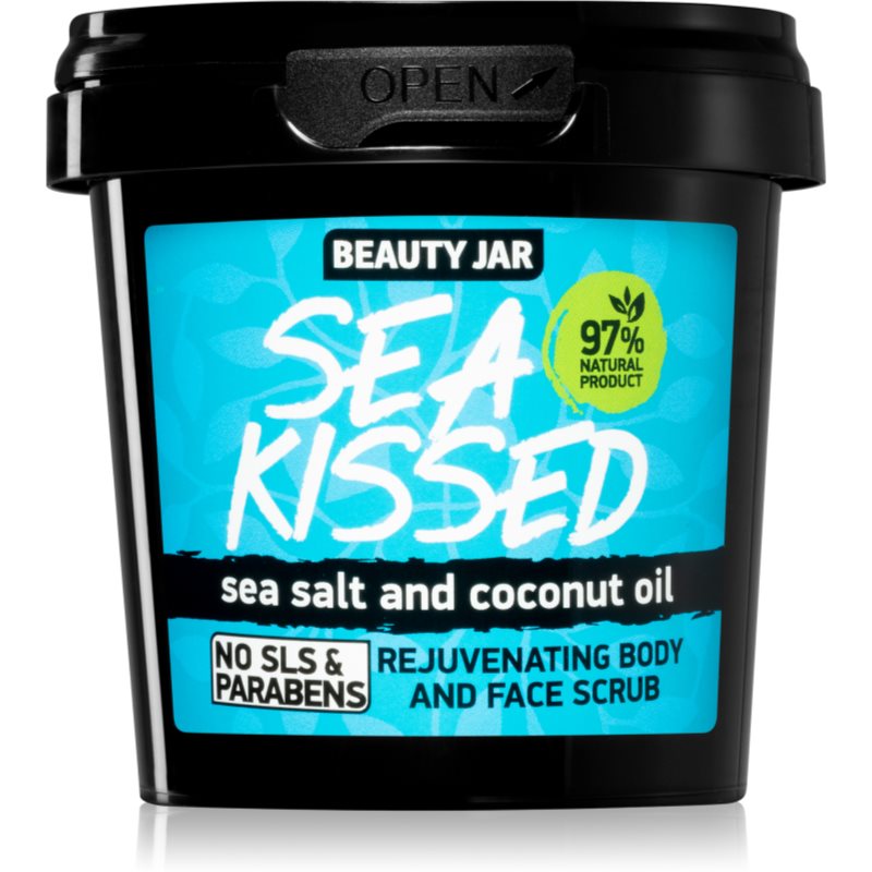 Beauty Jar Sea Kissed peeling arcra és testre tengeri sóval 200 g