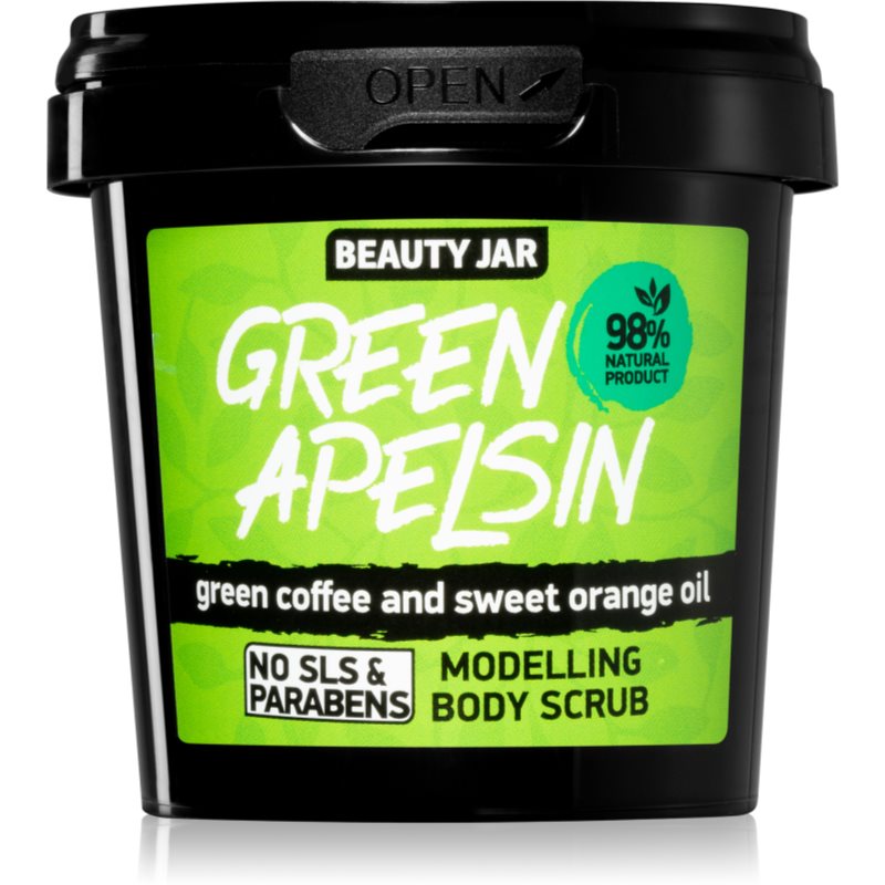 Beauty Jar Green Apelsin energetizáló testradír kávé kivonattal 200 g