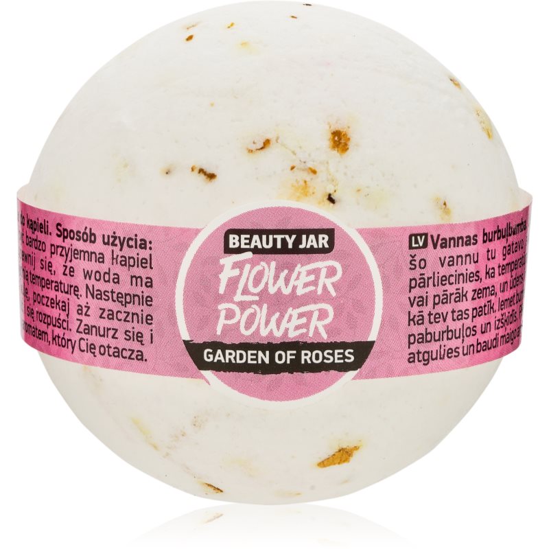 Beauty Jar Flower Power pezsgő fürdőgolyó rózsa illattal 150 g