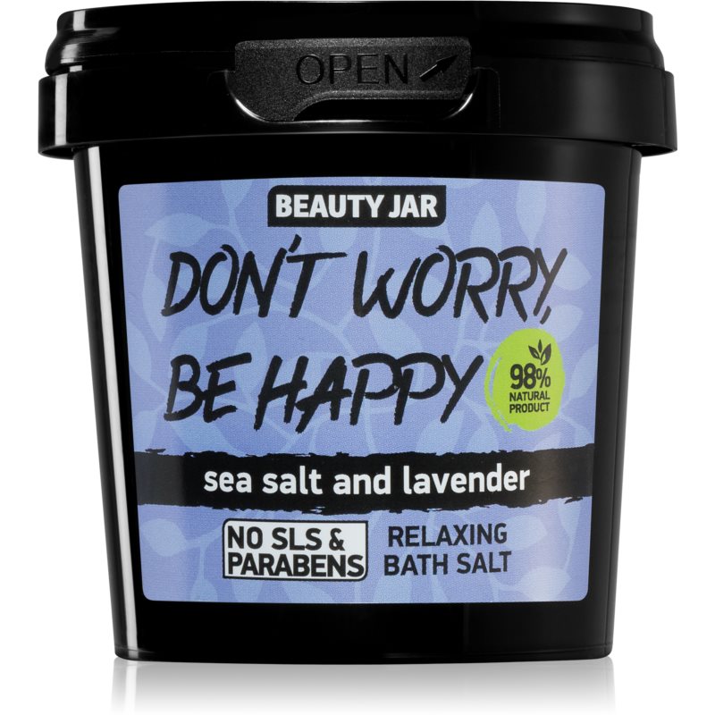 Beauty Jar Don't Worry, Be Happy розслаблююча сіль для ванни з ароматом лаванди 150 гр