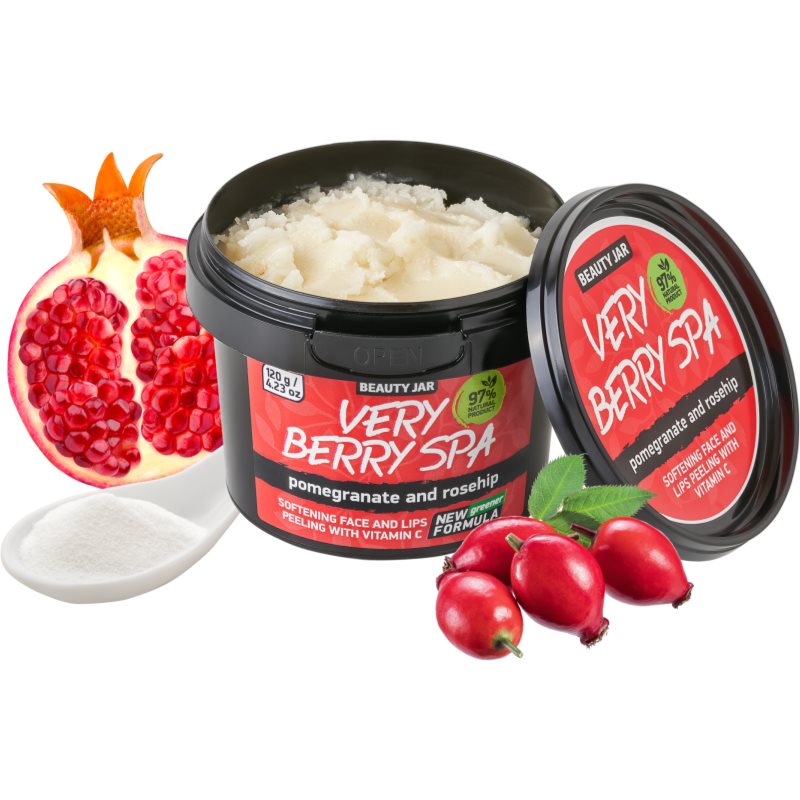 Beauty Jar Very Berry Spa пом’якшуючий цукровий пілінг для обличчя 120 гр