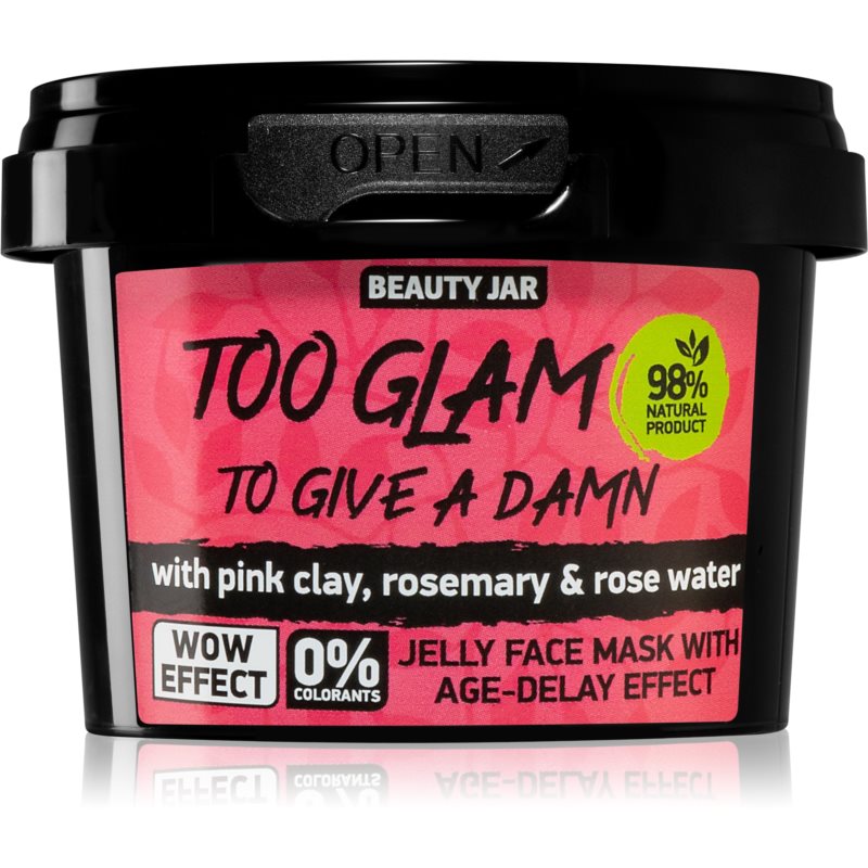 Beauty Jar Too Glam To Give A Damn zselés arcmaszk a bőröregedés első jeleinek eltüntetésére 120 g