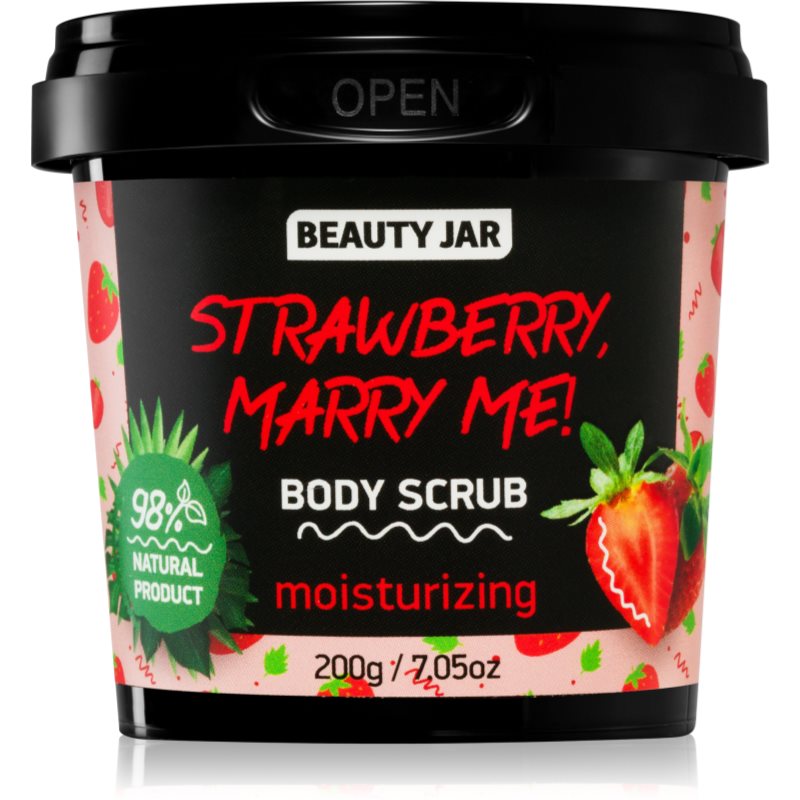 Beauty Jar Strawberry, Marry Me! vlažilni piling za telo 200 g