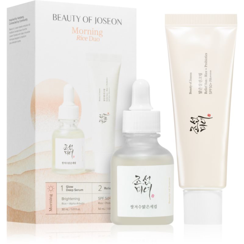 Beauty of Joseon Morning Rice Duo Set Set zum vereinheitlichen der Hauttöne