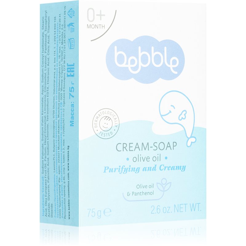 Bebble Cream-Soap Olive oil & Panthenol kreminis muilas su alyvuogių aliejumi 75 g