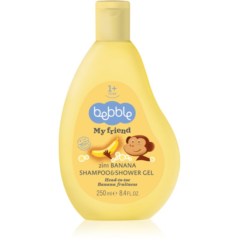 Bebble Banana Shampoo & Shower Gel šampūnas ir dušo želė „du viename“ vaikams 250 ml