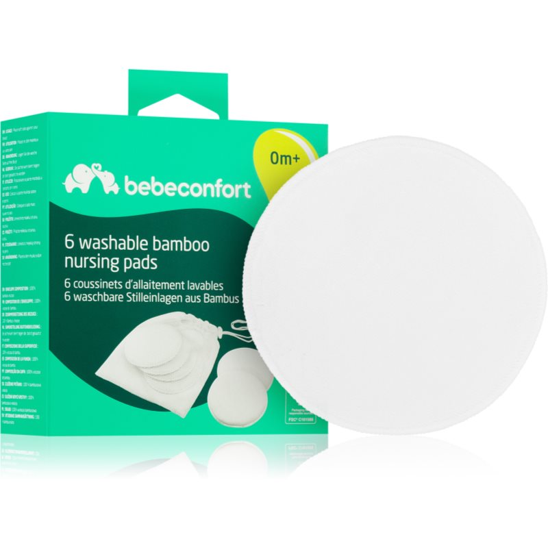 Bebeconfort Washable Bamboo Nursing Pads текстильні лактаційні прокладки 6 кс