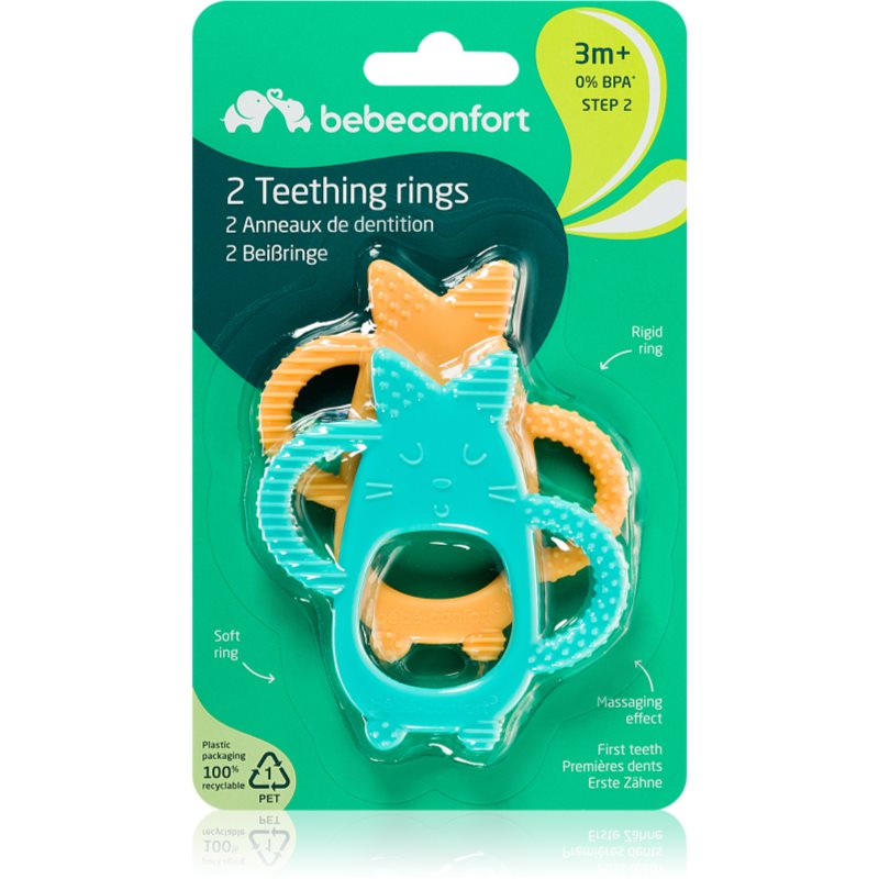 Bebeconfort 2 Teething Rings rágóka 3 m+ 2 db