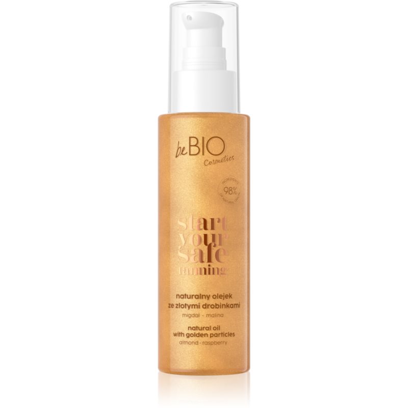 beBIO Safe Tanning hranilno olje za telo z bleščicami 100 ml