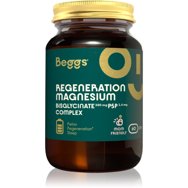 Beggs Regeneration Magnesium Bisglycinate + P5P Complex kapsuly na podporu normálnej činnosti nervovej sústavy, svalov, zubov a zníženie únavy 60 cps kúpite na Notino.sk