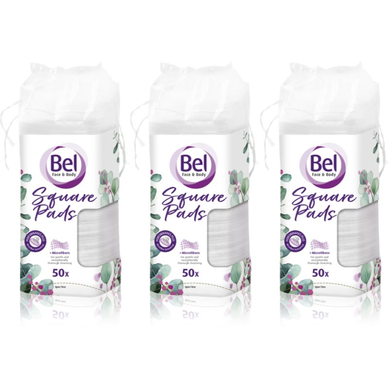 Bel Face & Body Square Pads odličovací tampony výhodné balení 3x50 ks