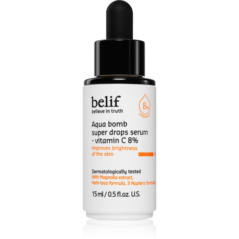 belif Aqua Bomb Super Drops Serum Vitamin C 8% verhelderend serum met vitamine C met Anti-Rimpel Werking 15 ml