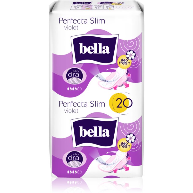 BELLA Perfecta Slim Violet Serviettes Hygiéniques 20 Pcs