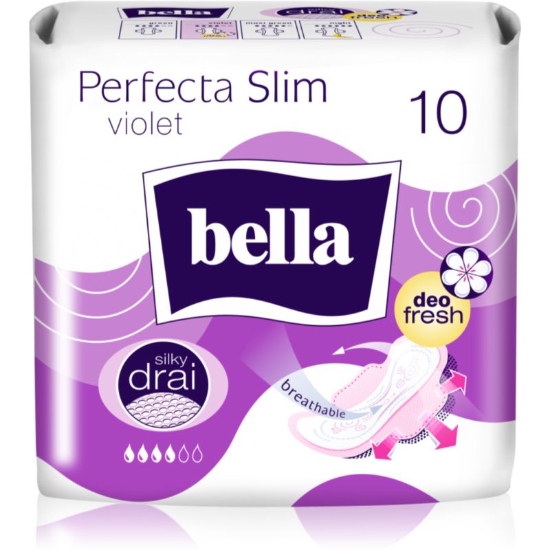 BELLA Perfecta Slim Violet Serviettes Hygiéniques 10 Pcs