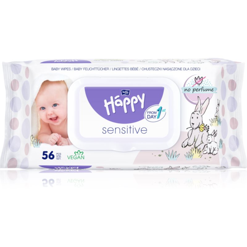 BELLA Baby Happy Sensitive вологі очищуючі серветки для дітей 56 кс