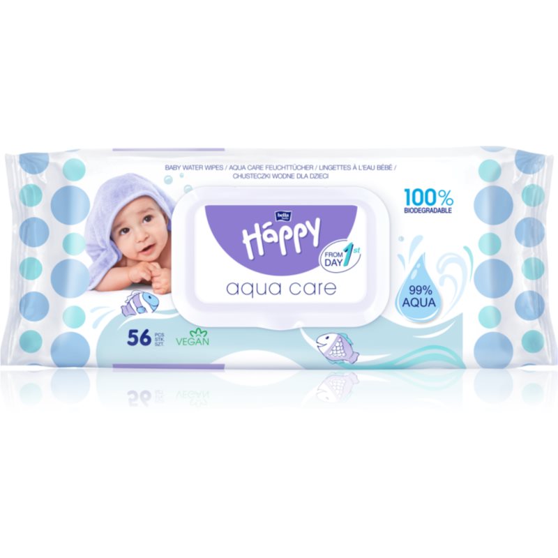 BELLA Baby Happy Aqua care мокри почистващи кърпички за деца 56 бр.