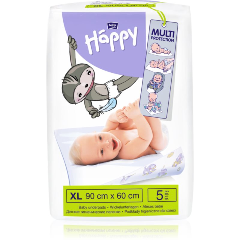 BELLA Baby Happy Size XL jednorázové přebalovací podložky 90x60 cm 5 ks