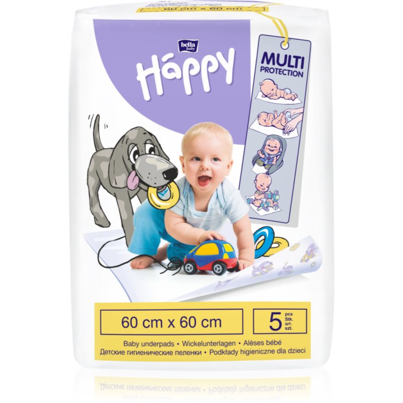 Bella Baby Happy SIze L Einweg-Wickelunterlagen 60x60cm 5 St.