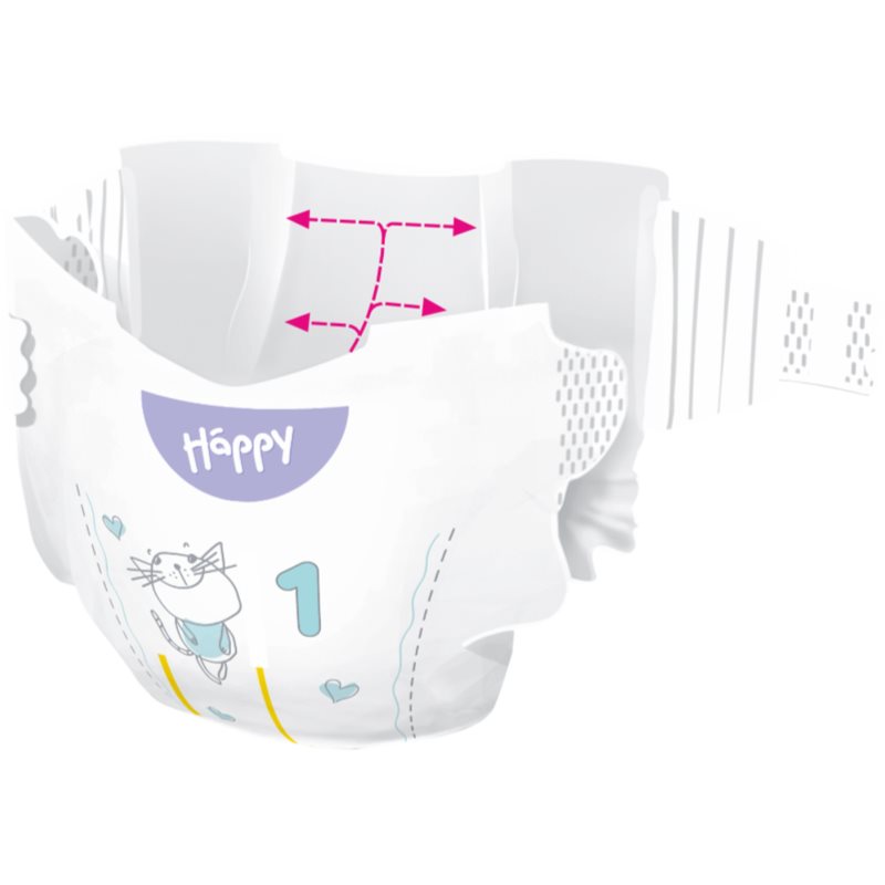 BELLA Baby Happy Soft&Delicate jednorázové pleny s kanálky Newborn 2-5 kg 42 ks (obrázek 5)