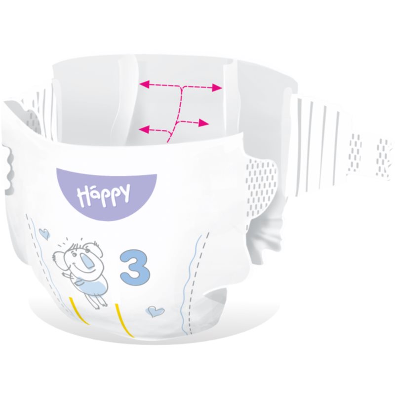 BELLA Baby Happy Soft&Delicate jednorázové pleny s kanálky Midi 5-9 kg 16 ks (obrázek 5)